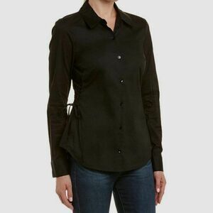 Nwt Ramy Brook | Women's Lila Lace Up Button Down Shirt in Black